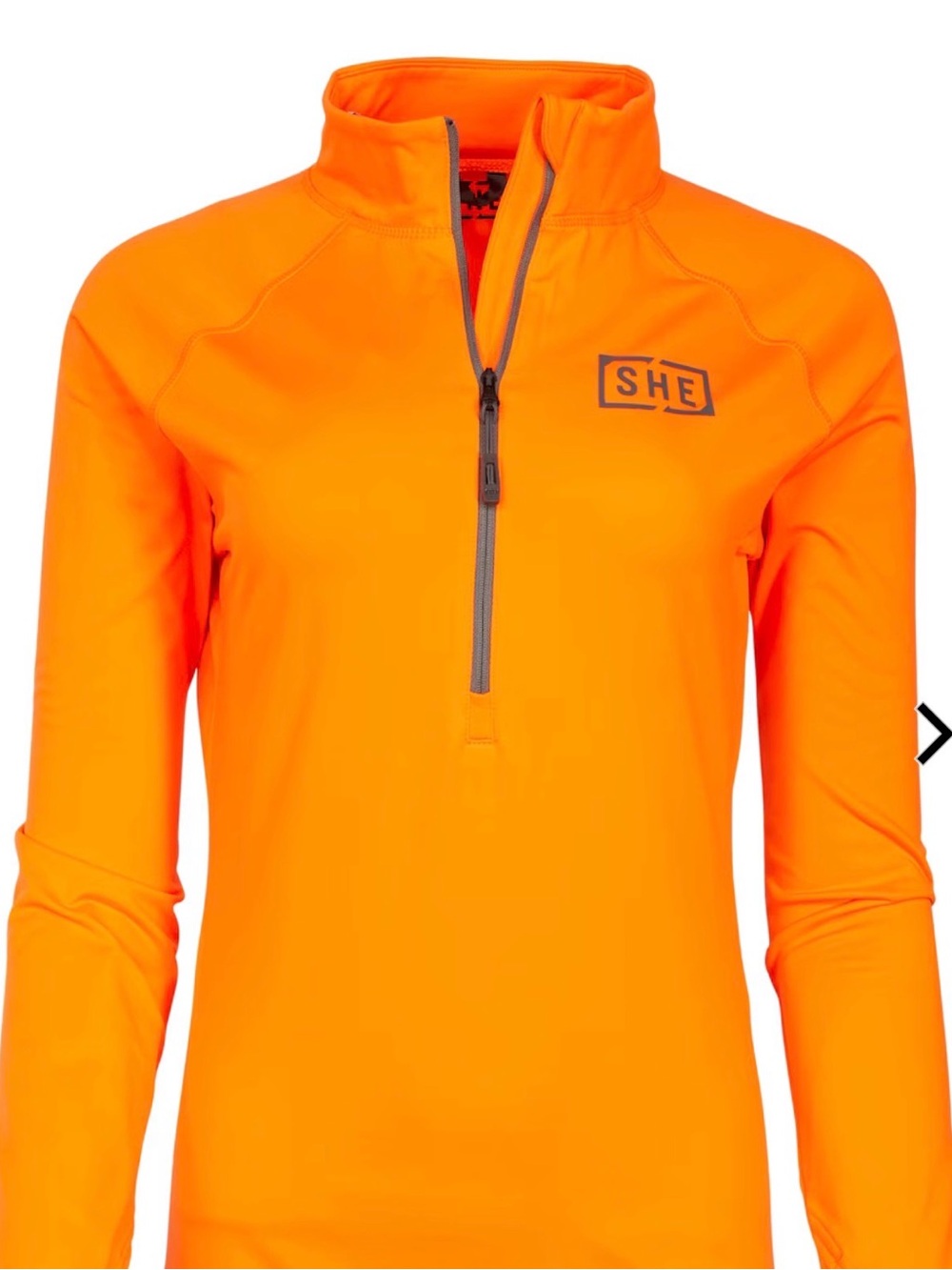 “SHE” Women's High-Vis Orange Quarter-Zip Performance Jacket